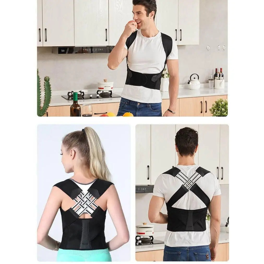 Adjustable Back Posture Corrector/ Slouching Relieve Pain Belt Women Men ufnu0e-pi
